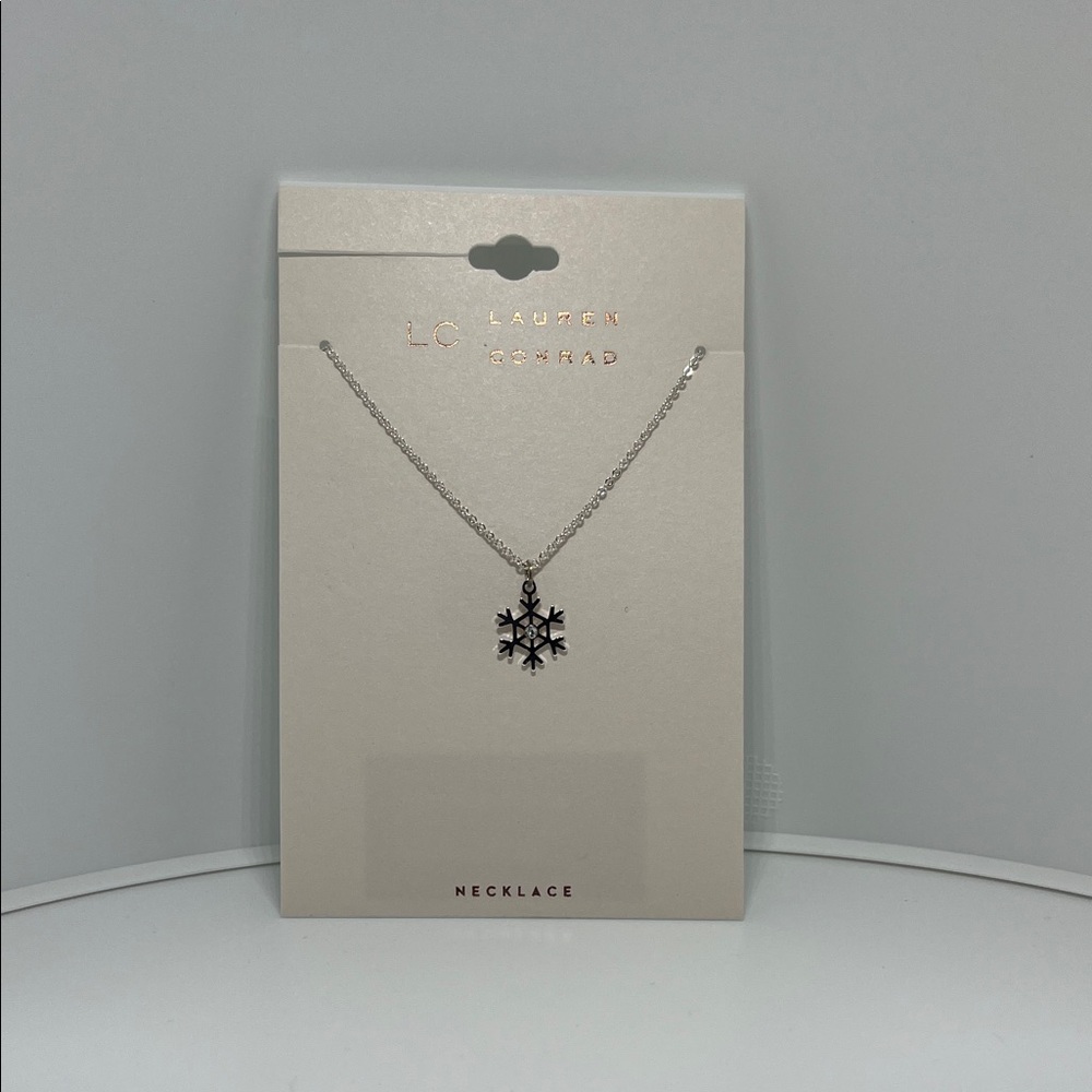 LC Lauren Conrad Simulated Crystal Center Snowflake Nickel Free Pendant
Necklace